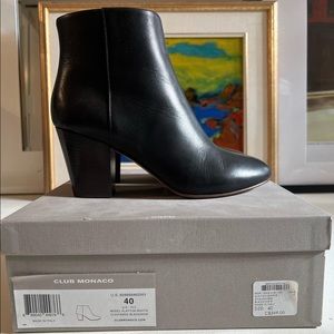 Club Monaco genuine leather booties, size 40 (10) never worn